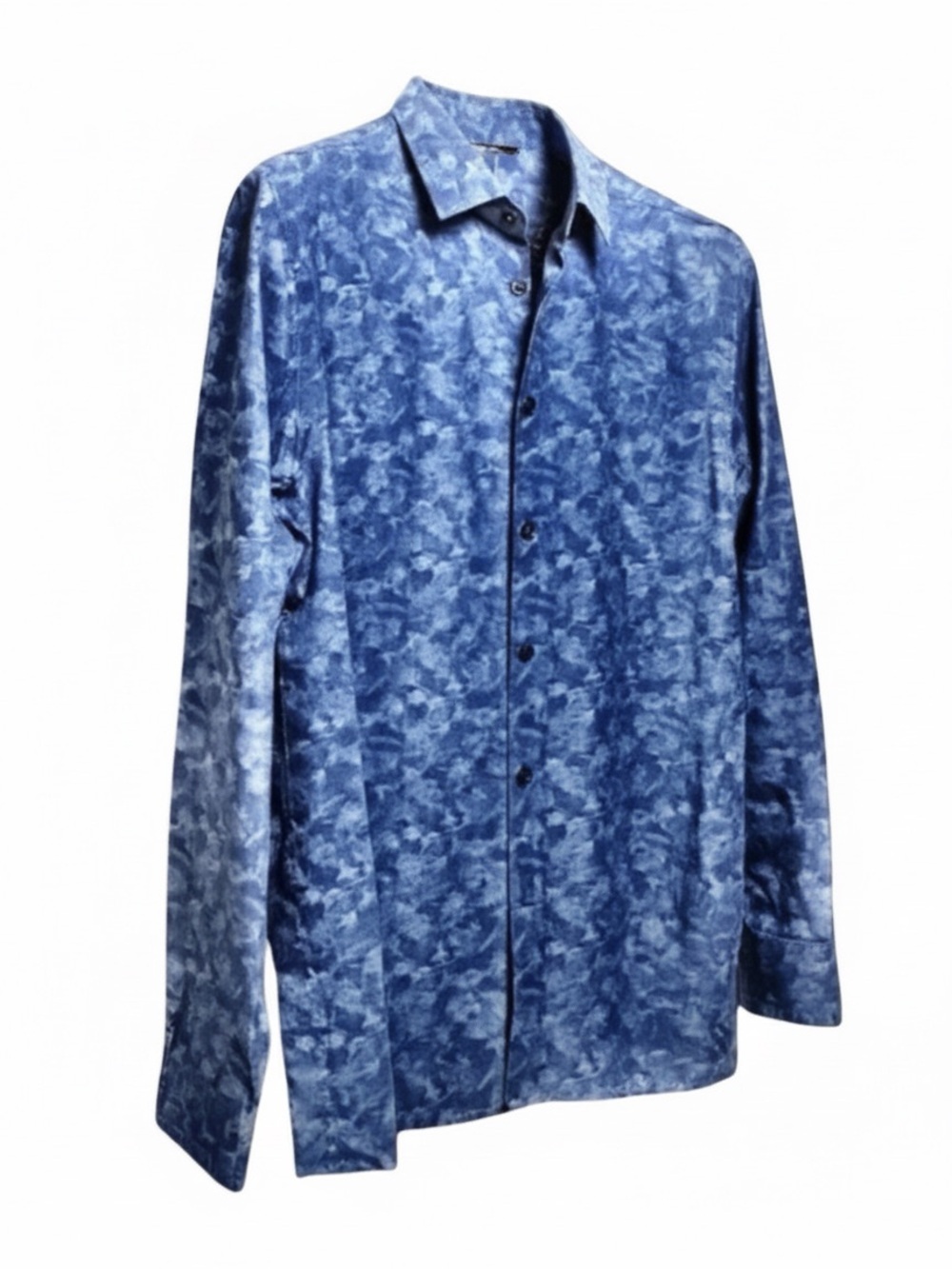 Ted Baker London “Marais” Geo Print Slim Fit Shirt | Blue | Large - Picture 4 of 7